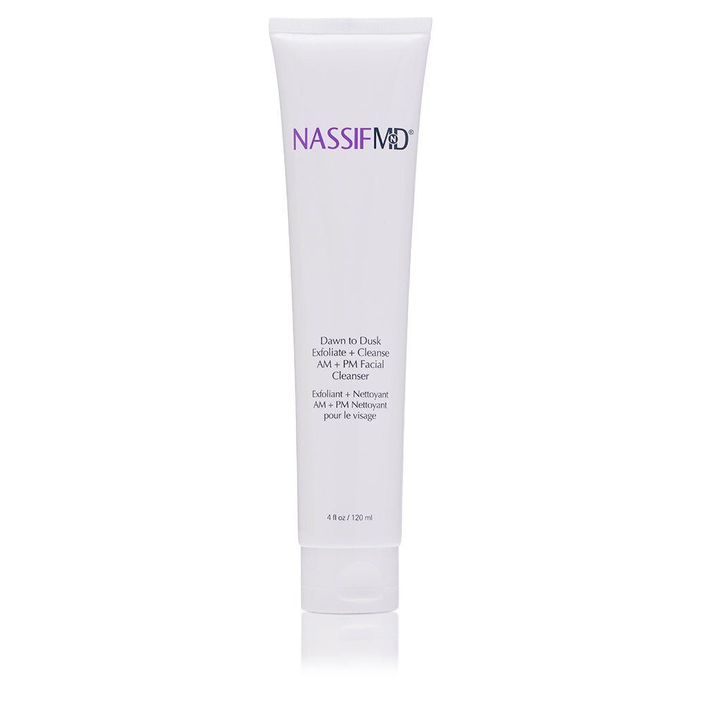 Dawn to Dusk AM PM exfoliating facial cleanser by NassifMD