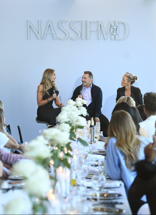 Panel discussion at a NassifMD Medical Spa event