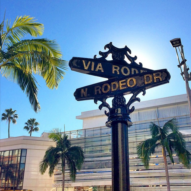 Rodeo Drive street sign in Beverly Hills