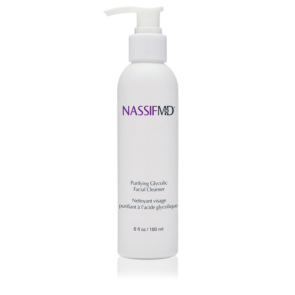 NassifMD Purifying Glycolic Facial Cleanser 180ml bottle