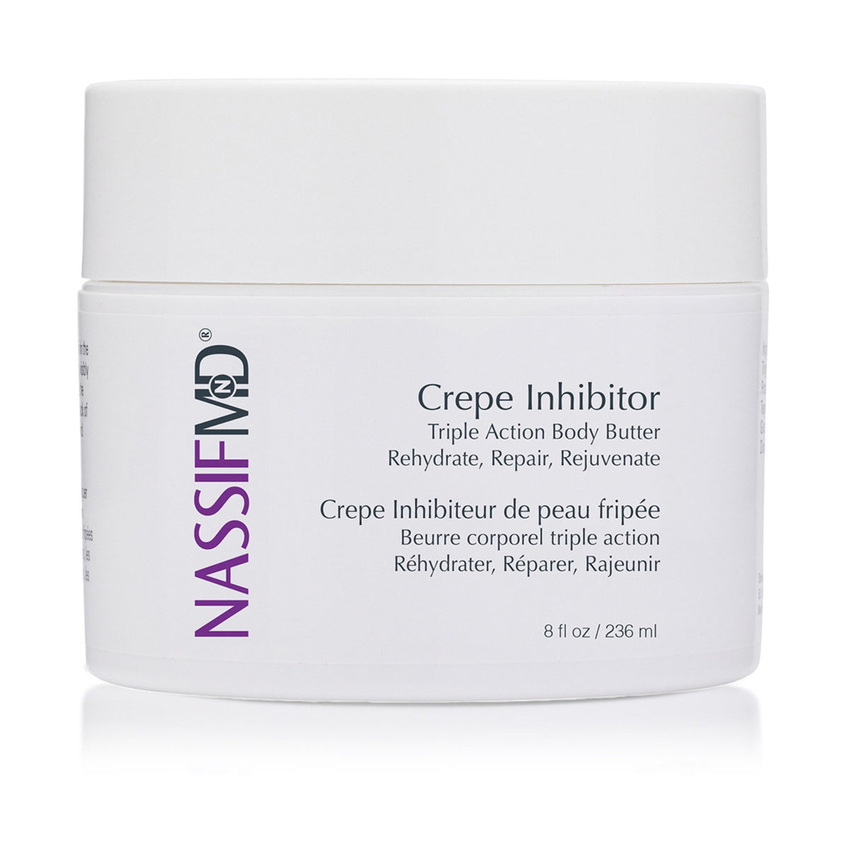 NassifMD Crepe Inhibitor Triple Action Body Butter jar