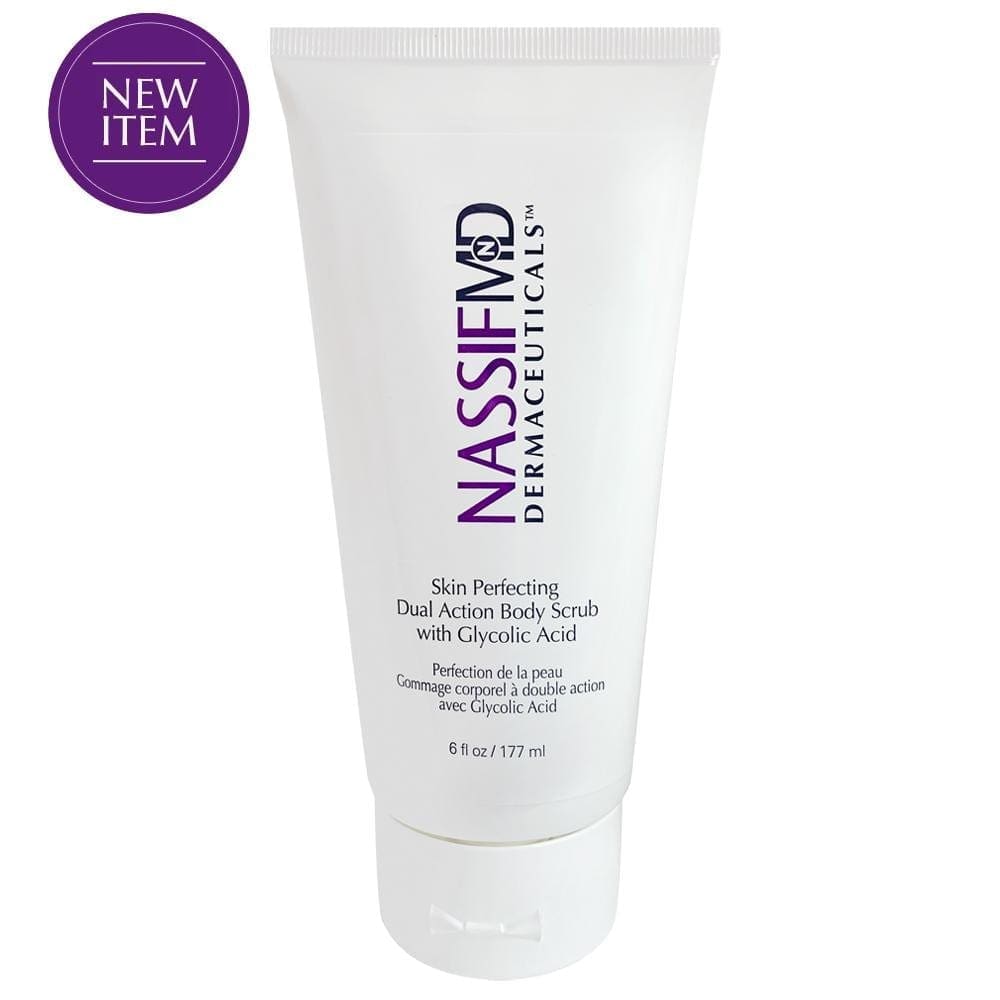 NassifMD Skin Perfecting Glycolic Acid Body Scrub jar
