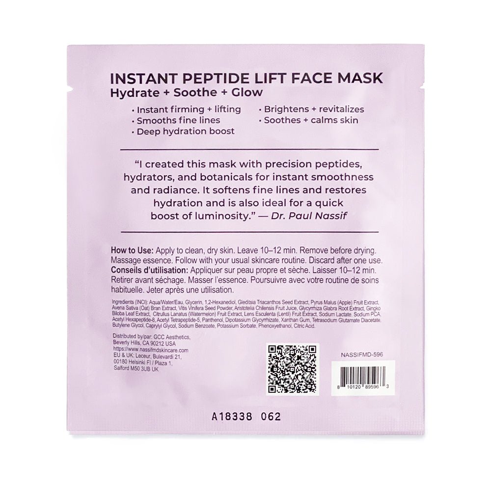 Instant Peptide Lift Face Sheet Mask - Single Use